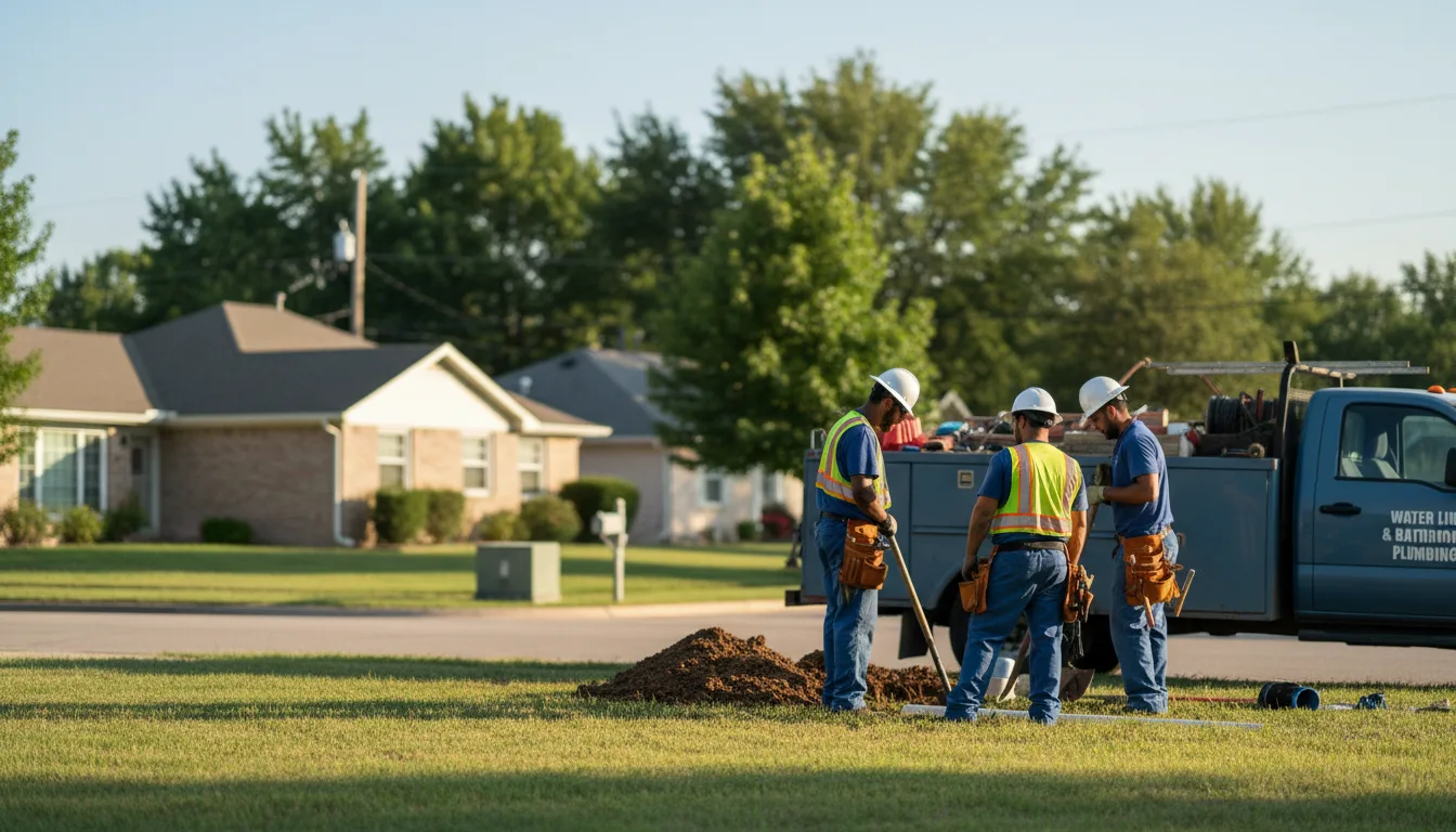 Residential water line and bathroom plumbing service in Springs, PA